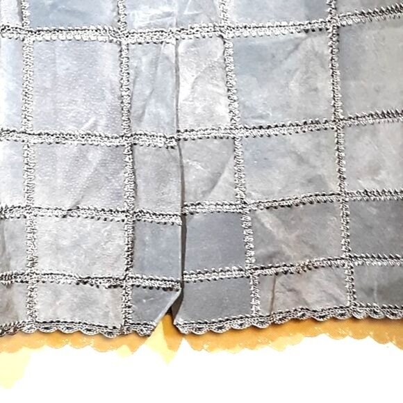 Jon Lawrence Blue Suede Skirt Women 22W Midi Lined Crochet - Picture 4 of 7